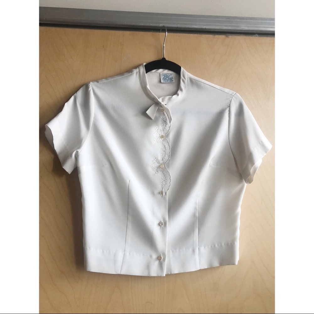 💎Vintage! One of a Kind Cropped Embroidered Blouse, Sz. S